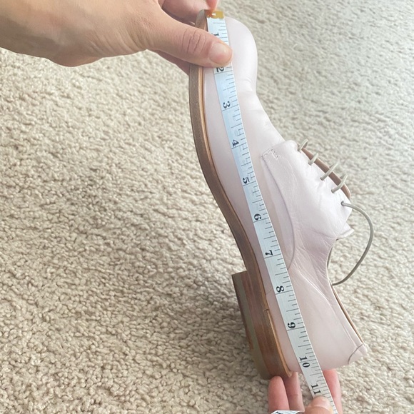 NEW Jill Sander Luxury Designer Nude Blush Leather Oxford sz 9.5 US/39.5 Euro - Picture 7 of 9